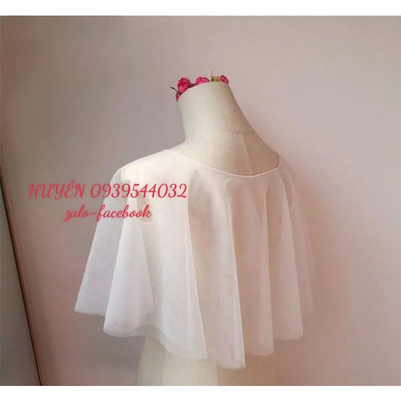 Áo choàng cô dâu khoác váy cưới