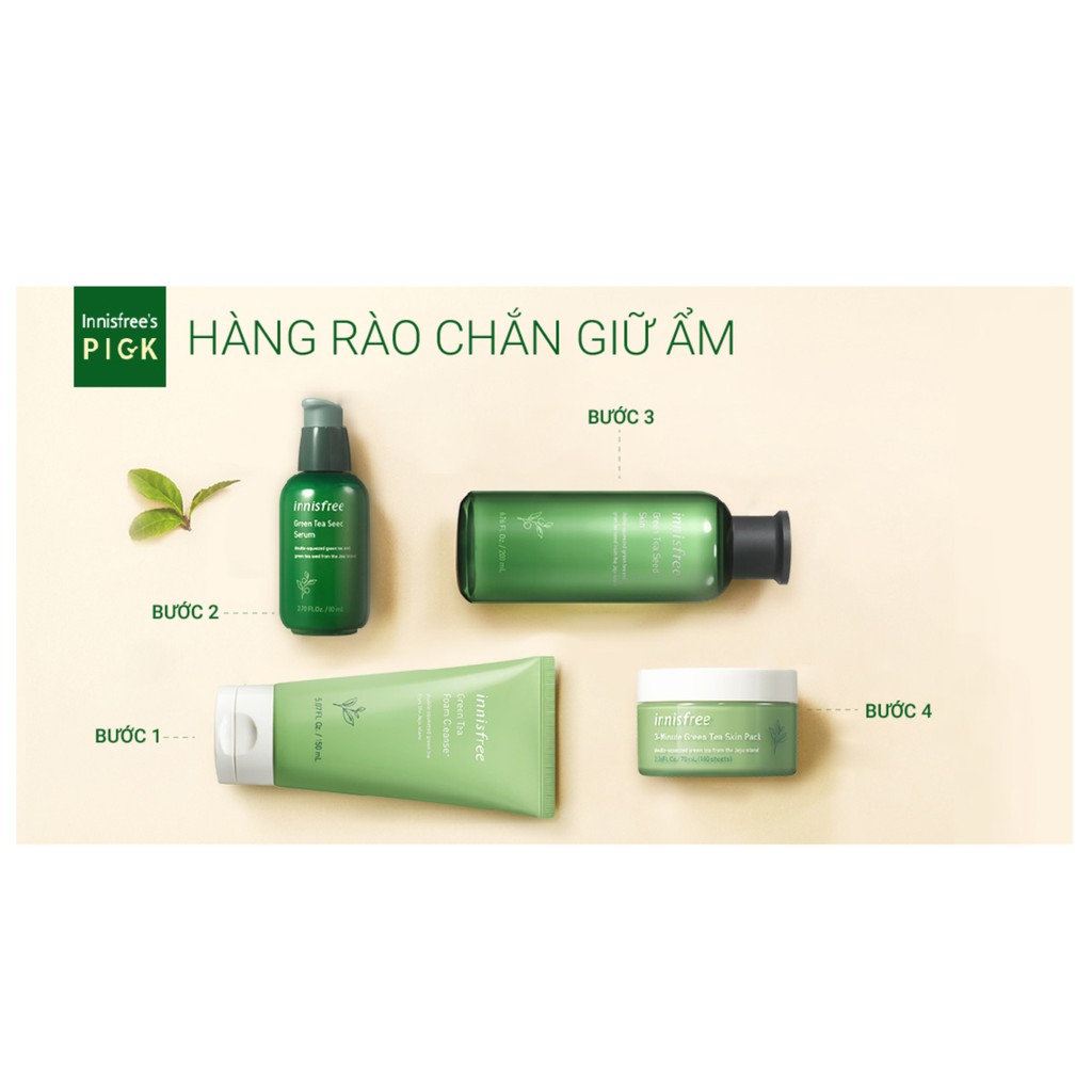 [Mã FMCGMALL -8% đơn 250K] Nước cân bằng độ ẩm innisfree Green Tea Seed Skin 200ml | BigBuy360 - bigbuy360.vn
