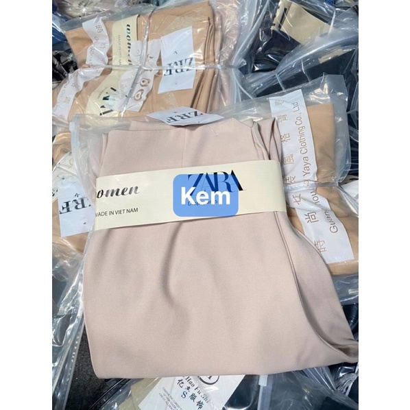 QUẦN BAGGY NỮ ZA.RA  quần vải baggy lưng cao vải cao cấp