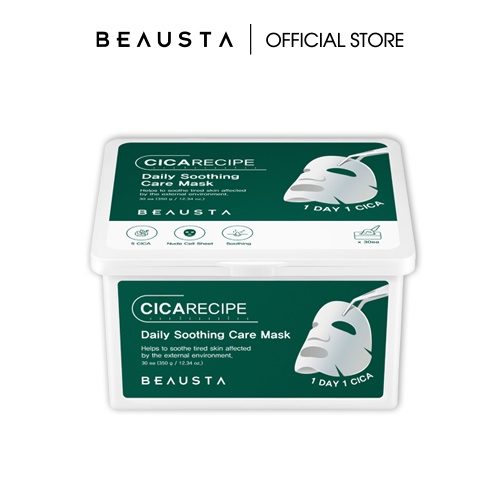 Mặt nạ miếng Beausta Cicarecipe Daily Soothing Care Mask 30 miếng