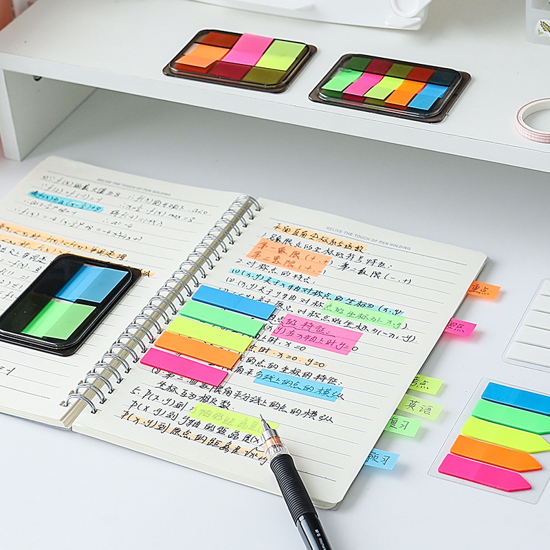 PET Index Sticky Sticky Note Lưu ý huỳnh quang Văn phòng phẩm Văn phòng phẩm