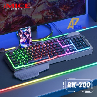 Bàn phím máy tính có dây IMICE GK700 giả cơ, chơi game, đèn led 7 màu siêu đẹp, bảo hành 12 tháng
