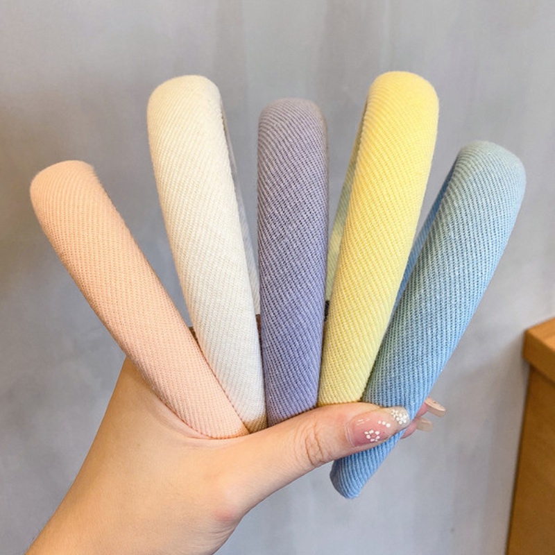 Băng Đô Dạng Xoắn Thủ Công Màu Sắc Ngọt Ngào Phong Cách Hàn Quốc Cho Nữ