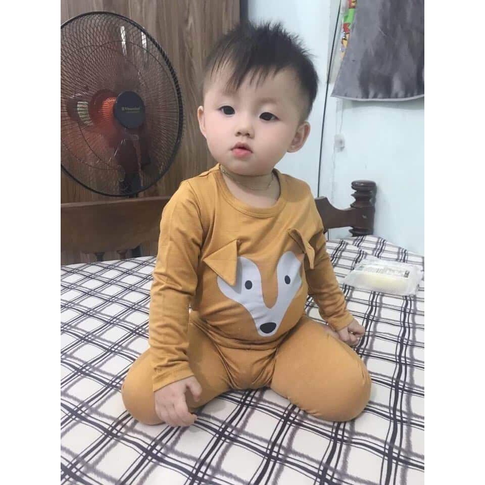 (Được chọn mẫu) Bộ quần áo dài tay thun lạnh Peekaboo cho bé trai, bé gái từ 6-17kg