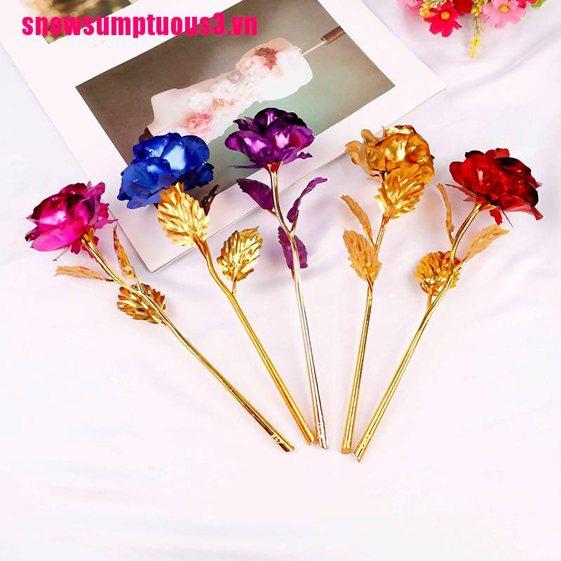 Hoa Hồng Mạ Vàng 24k Dùng Cho Ngày Lễ Tình Nhân
