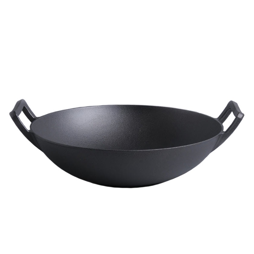 Chảo gang bầu 2 quai Cooking CO008 có nắp