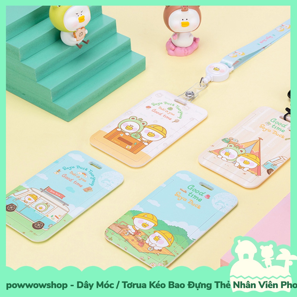 [Sẵn VN - Hỏa Tốc] Dây Móc / Dây Kéo Tơrua Bao Đựng Thẻ Nhân Viên Nhựa PC Phong Cách Vịt Nhộn Nhịp Travelling &amp; Camping