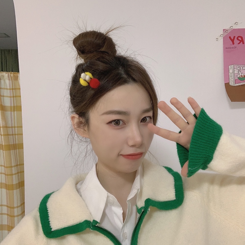 Kẹp tóc hình chú ong đính bóng lông dễ thương cho nữ