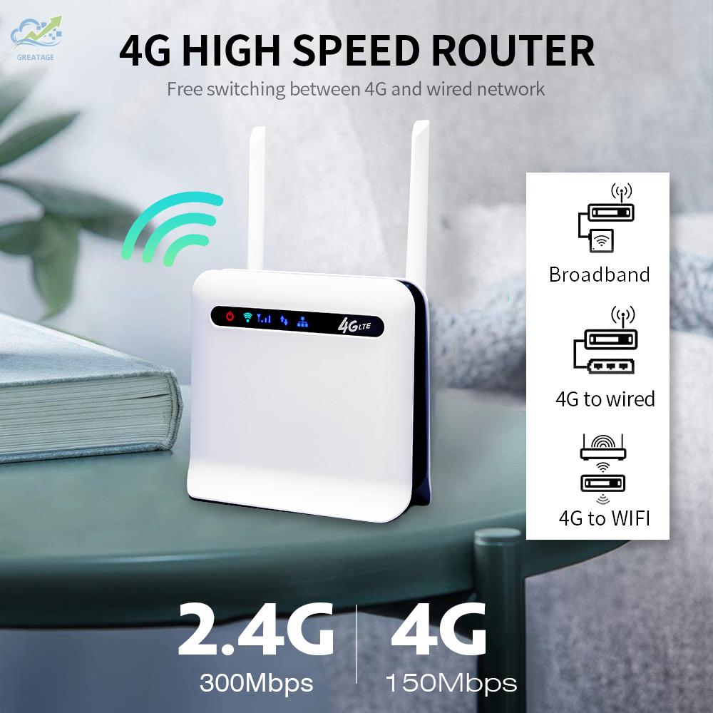 Thiết Bị Phát Sóng Wifi 4g Lte Công Suất 300mbps Với Khe Cắm Thẻ Sim | BigBuy360 - bigbuy360.vn