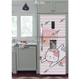 Decal chuyên dụng dán tủ lạnh máy lạnh máy giặt siêu đẹp Gia đình mèo Decal24h siêu bền đủ kích thước DTL-025
