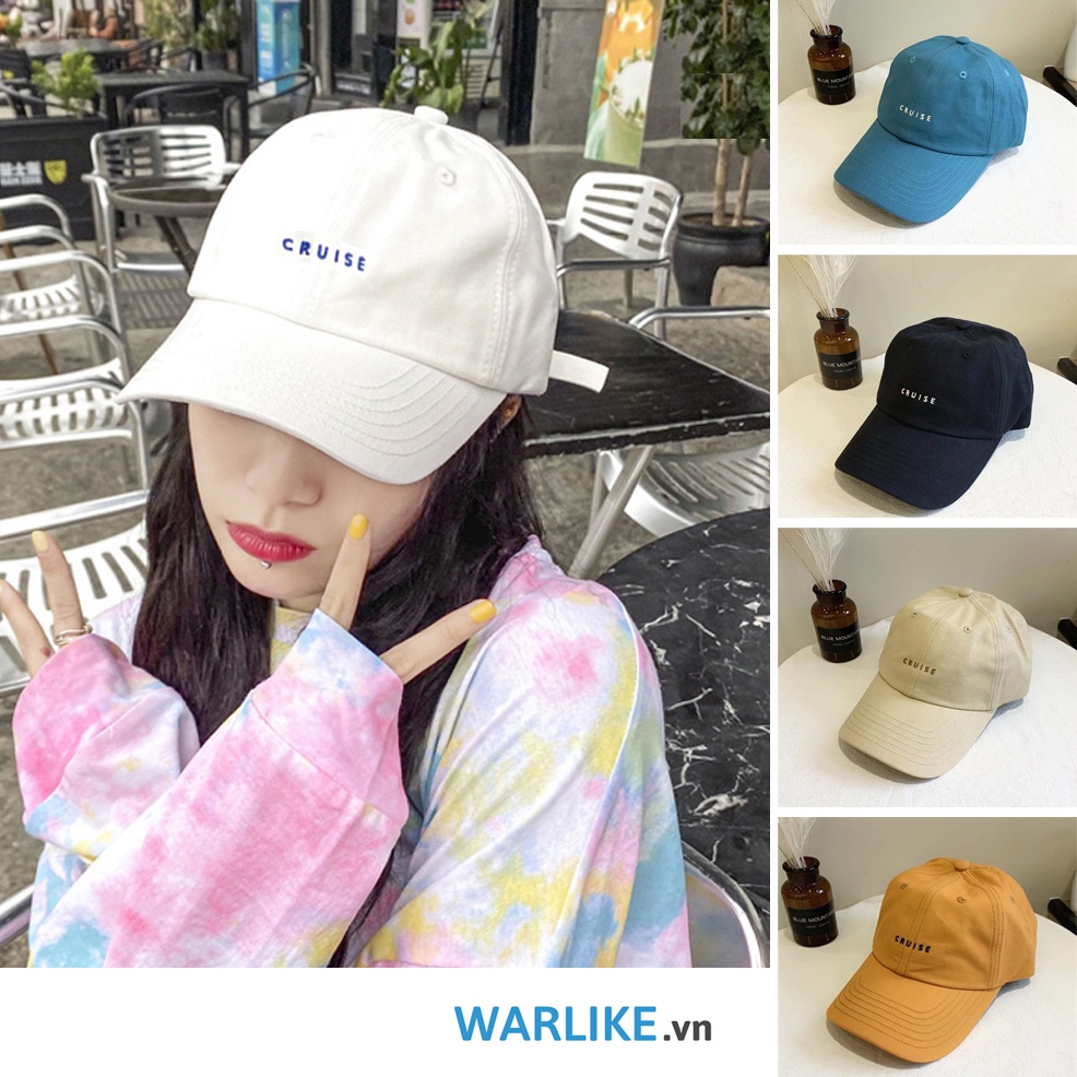 Mũ Lưỡi Trai Nam Nữ, Nón Kết Thêu Chữ CRUISE, Phong Cách Hàn Quốc Unisex, Kiểu Dáng Thời Trang Cá Tính