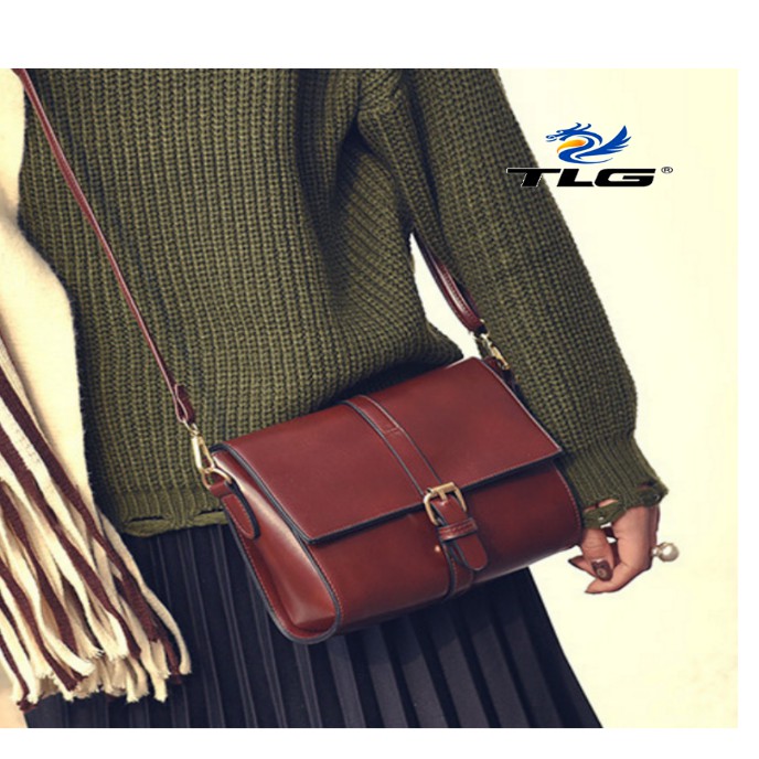 Túi đeo chéo thời trang phong cách Thành Long TLG 208094 Tặng túi đựng mỹ phẩm tiện lợi