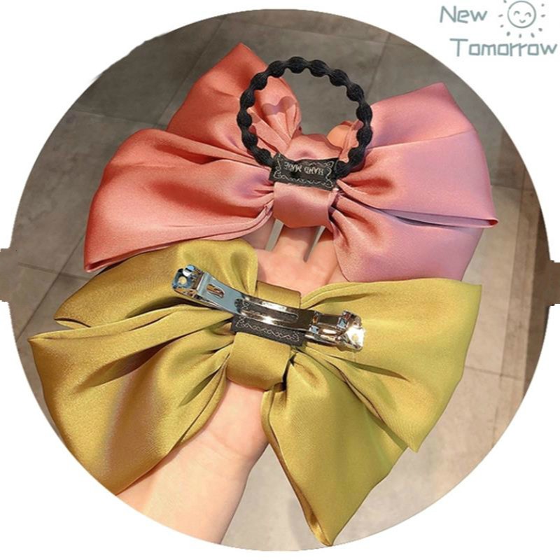 Kẹp tóc nơ ruy băng cỡ lớn thời trang Hàn Quốc - Kẹp nơ bướm tóc bản to rất đẹp