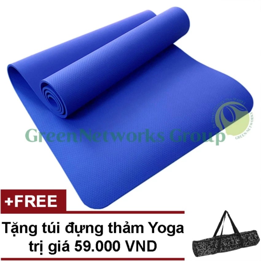 Thảm tập Gym Yoga TPE cao cấp Zera 6mm 1 lớp có túi đựng