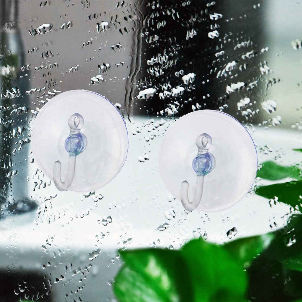 1 Móc Treo Hút Chân Không Bằng PVC Trong Suốt Cho Nhà Bếp / Nhà Tắm Giá Đỡ