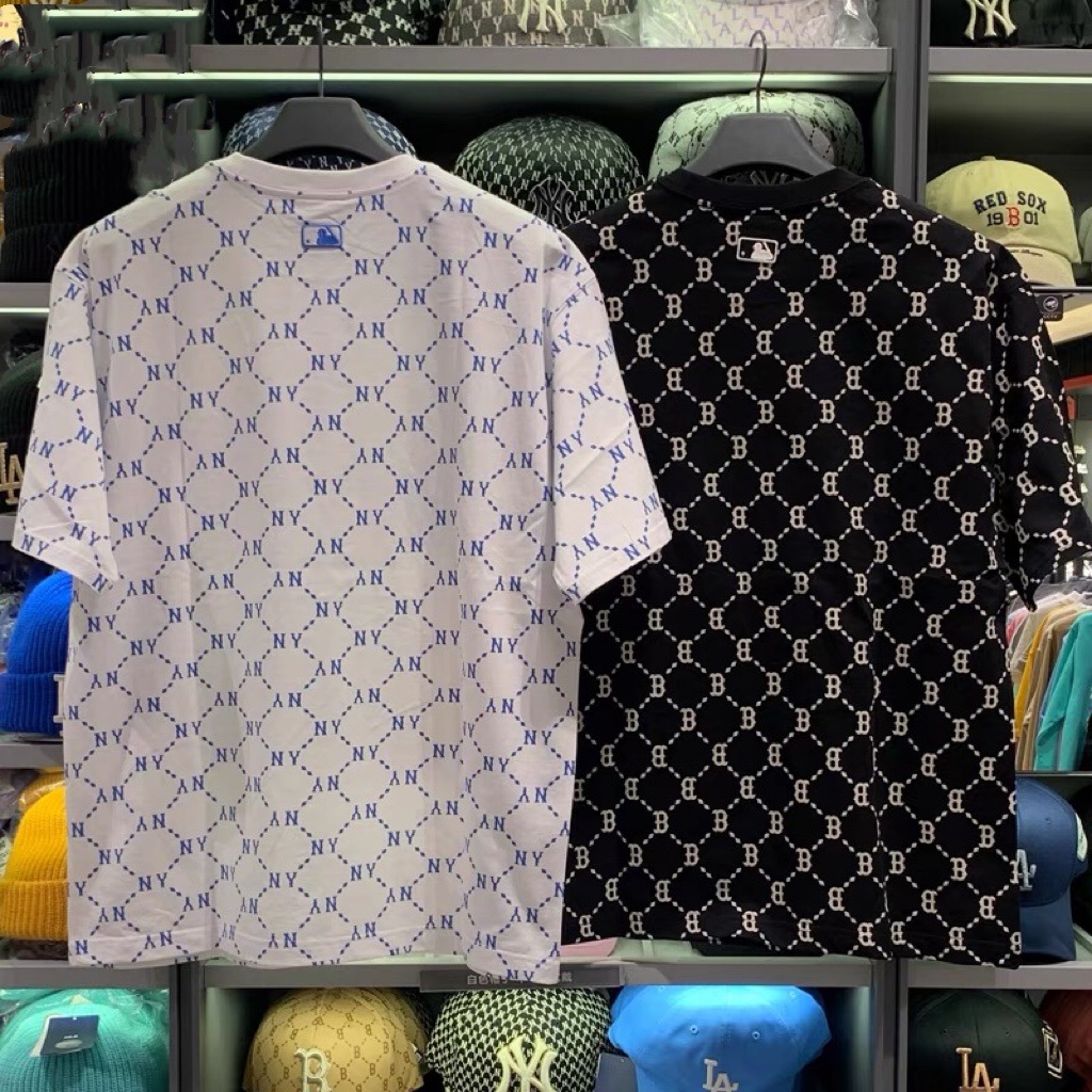 Mlb Áo Thun Tay Ngắn Chất Liệu Cotton In Họa Tiết Cho Nam Và Nữ