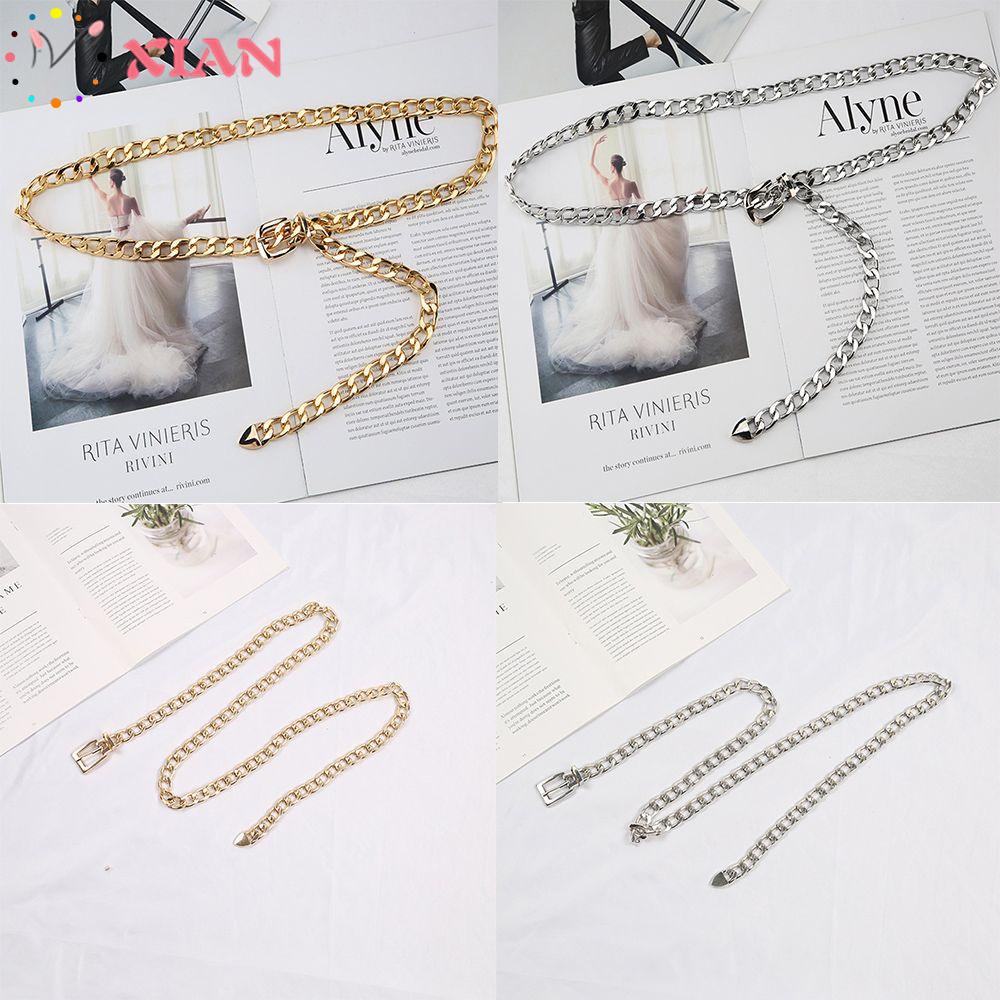 Dây Xích Đeo Thắt Lưng Quần Jeans Khóa Tròn Thời Trang Unisex