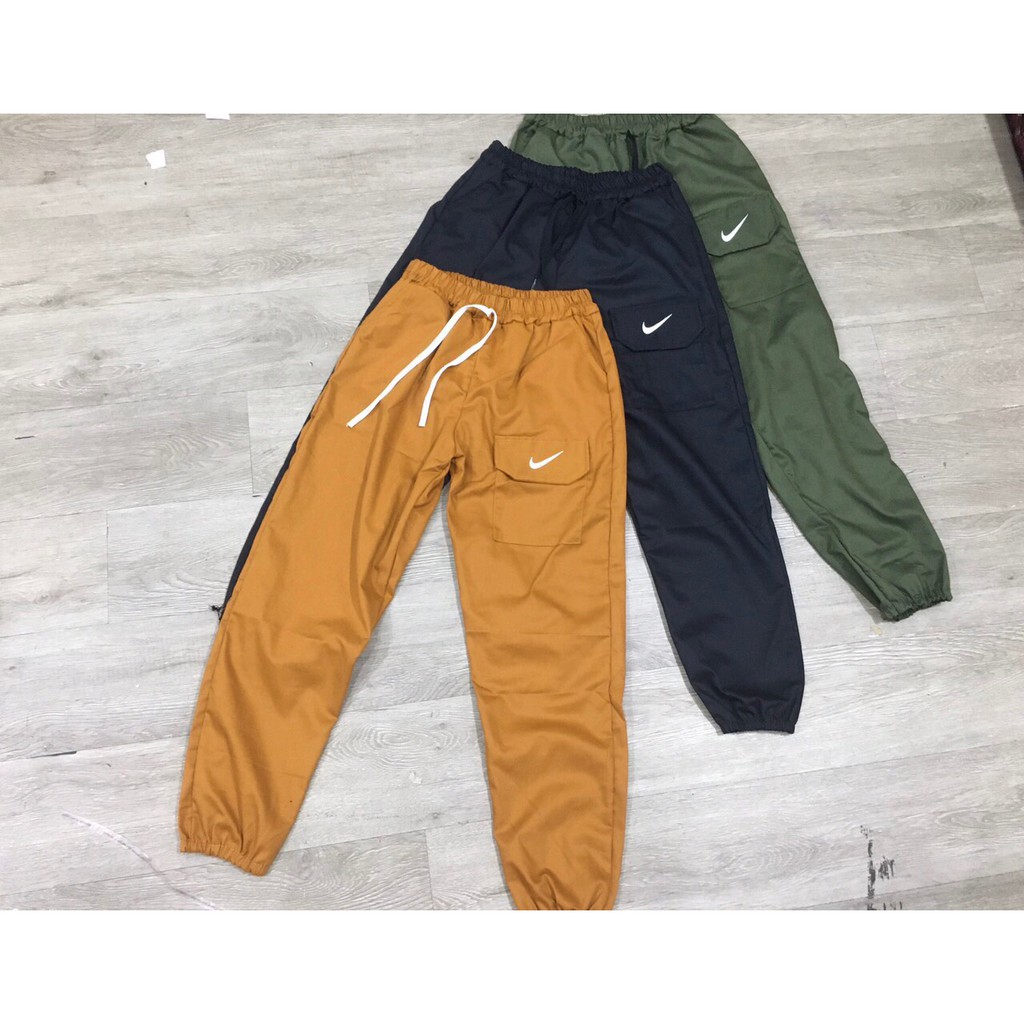Quần jogger nữ túi hộp trước logo siêu xịn cá tính hot hit