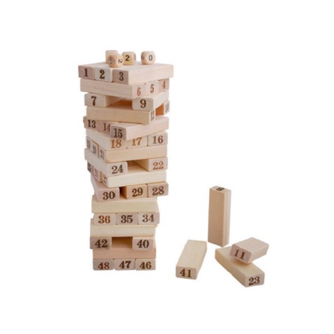 Bộ đò chơi rút gỗ 54 thanh - xếp hình Domino