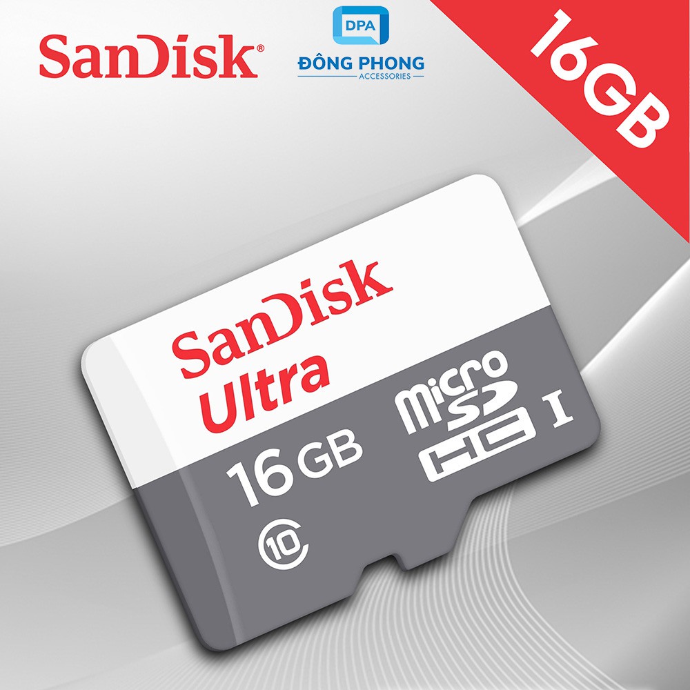 Thẻ Nhớ Micro SD 16GB Sandisk 80mb/s Chính Hãng Bảo Hành 5 Năm