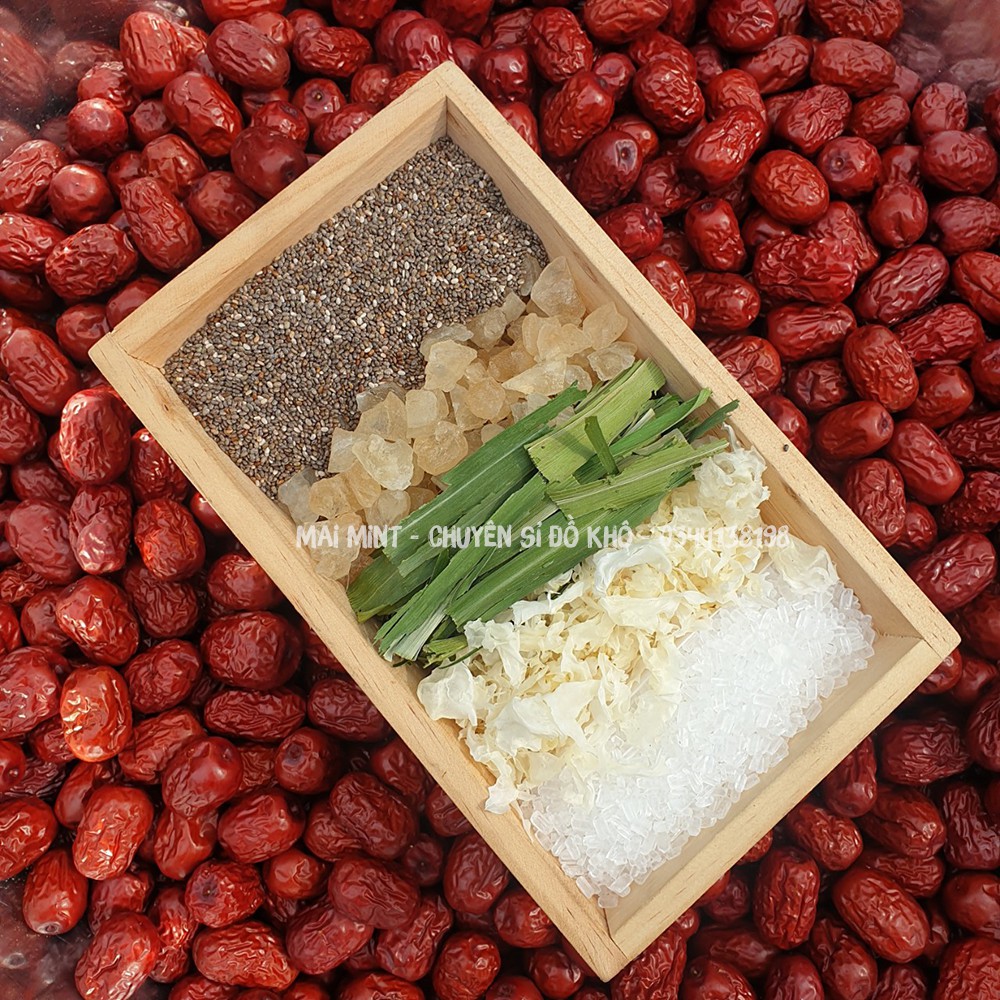 Mủ Trôm Hạt Chia &amp; Nấm Tuyết ( Nấu 4 - 5 Lít )