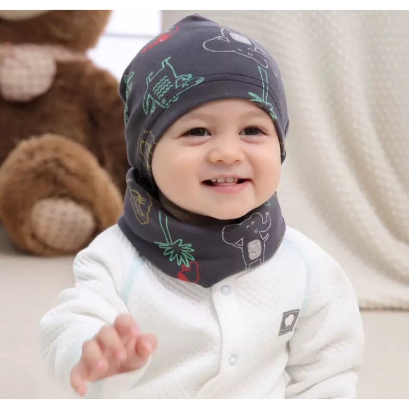 Minchun123: Set khăn và mũ mềm COTTON mịn, CO GIÃN cho bé