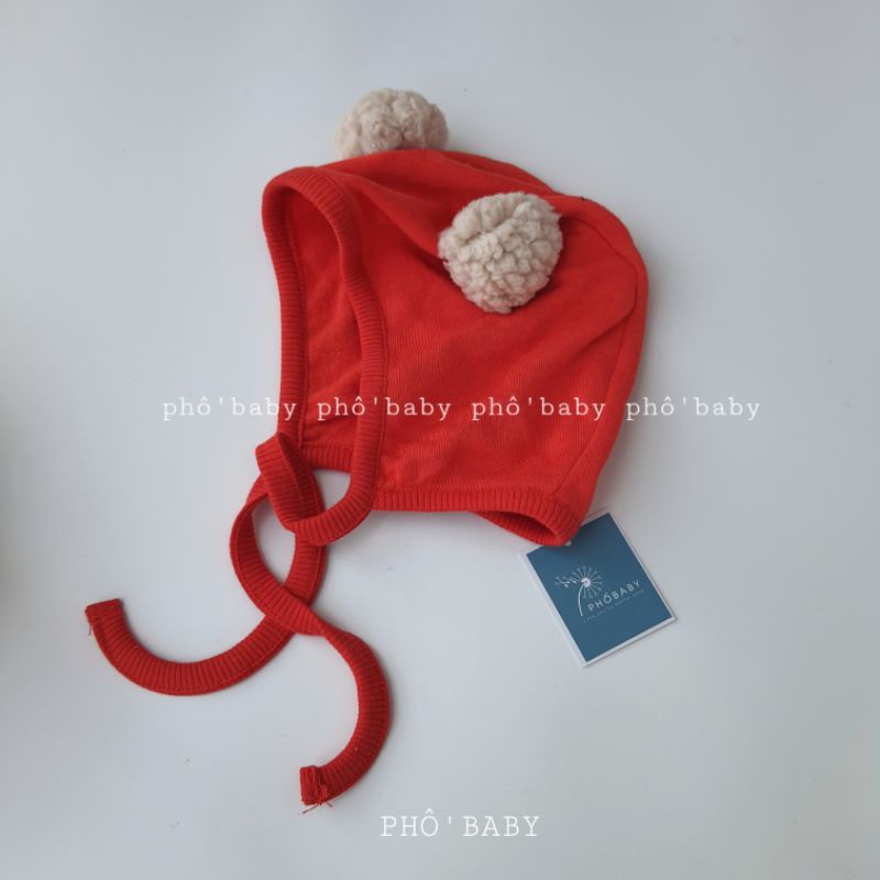 mũ nỉ bông gấu xinh xắn cho bé