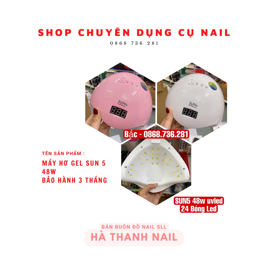 [Hàng Chuẩn] Máy Hơ Gel Sun 5 UV/LED 48W