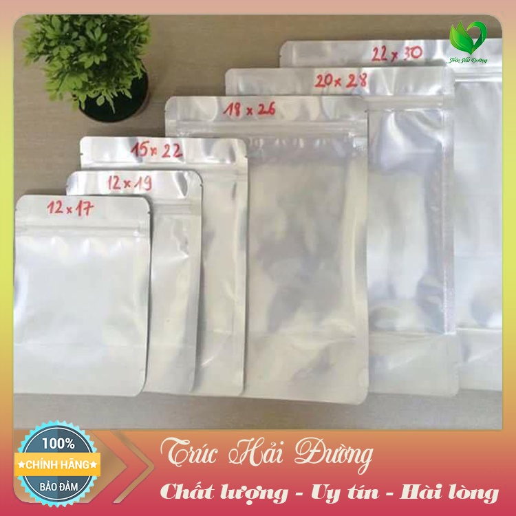 Túi Zip Bạc Một Mặt Trong Suốt Đựng Trà, Thực Phẩm, Bảo Quản An Toàn Số Lượng 1 Túi