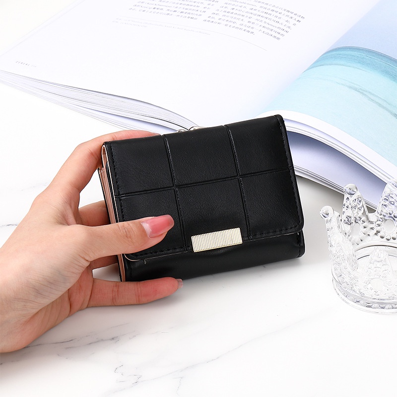 Ví bỏ túi nhiều ngăn đẹp thời trang cầm tay mini ngắn gập nhỏ gọn dễ thương cao cấp da giá rẻ ví đựng tiền xu Thời Trang Xinh Xắn Dành Cho Nữ