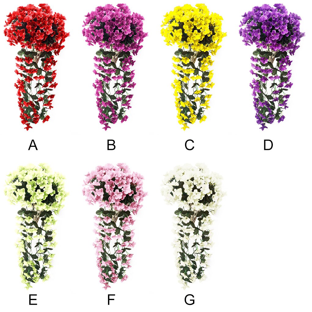 Dây Hoa Violet Nhân Tạo Treo Tường Trang Trí Nội Thất Độc Đáo