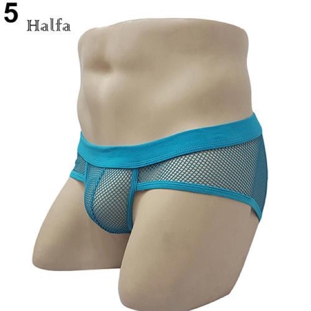 Quần lót boxer phối lưới xuyên thấu gợi cảm cho nam