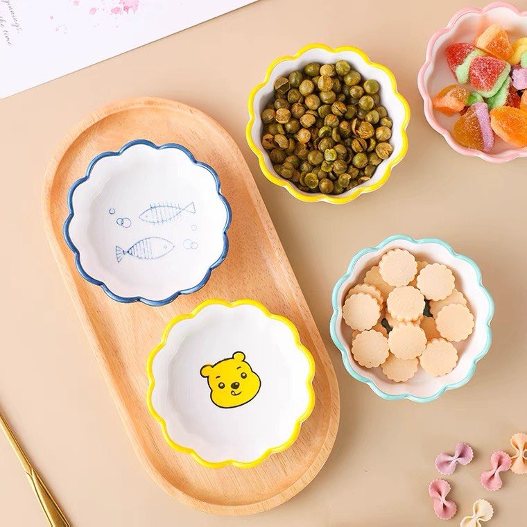 Bát sứ ăn dặm hình lượn sóng dễ thương cho bé ăn dặm