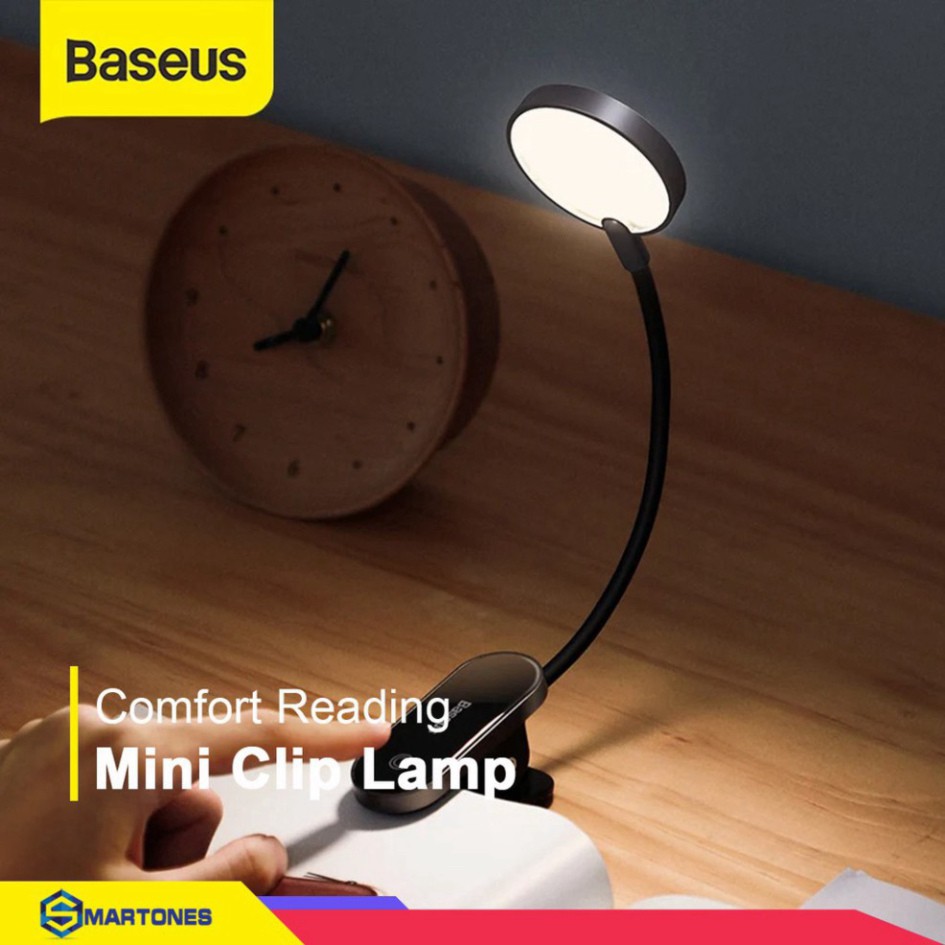 Đèn đọc sách Led Baseus Mini Clip điều chỉnh độ sáng vô cấp pin lên đến 24h