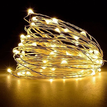 Dây đèn led trang trí dài 5,10 mét cắm điện có chế độ nháy- dàn đèn trang trí led dây 10 mét