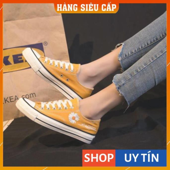 [ Hàng Loại 1 ] - [INS HOT]Giày thể thao nữ canvas kiểu,💥Classic thêu hoa cúc nhí💥（2218） | BigBuy360 - bigbuy360.vn