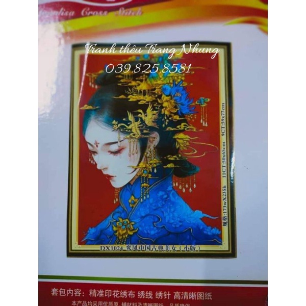 Tranh thêu chữ thập Cổ trang. Tổng hợp các mẫu HOT!!!!