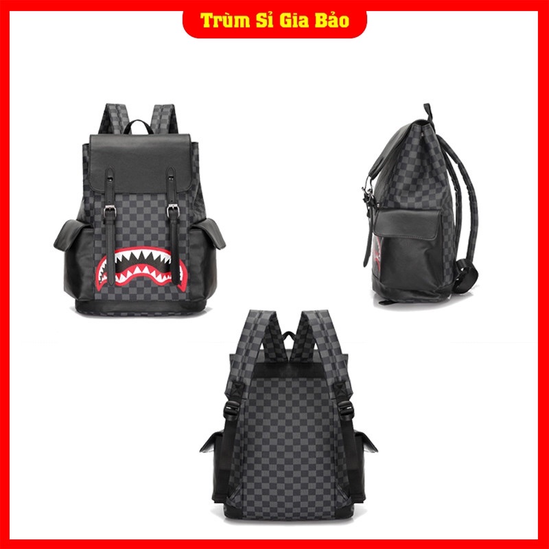 Cặp da nam nữ đi học Ulzzang basic chống nước, balo du lịch Unisex Hàn Quốc đựng laptop, sách cho học sinh, sinh viên.