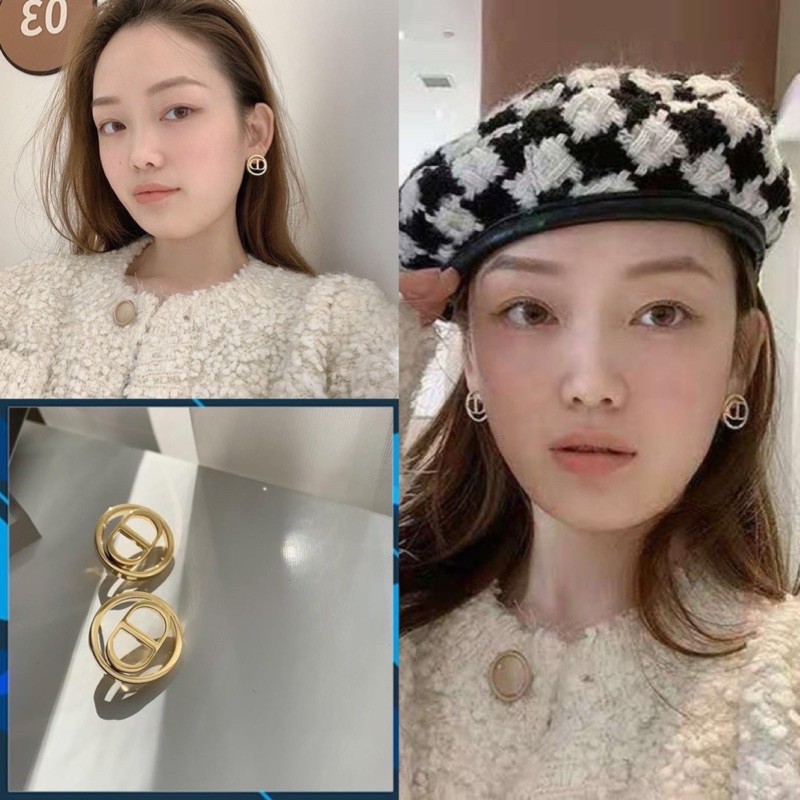 [ Rẻ vô địch ] Bông tai CD sang chảnh không bay màu