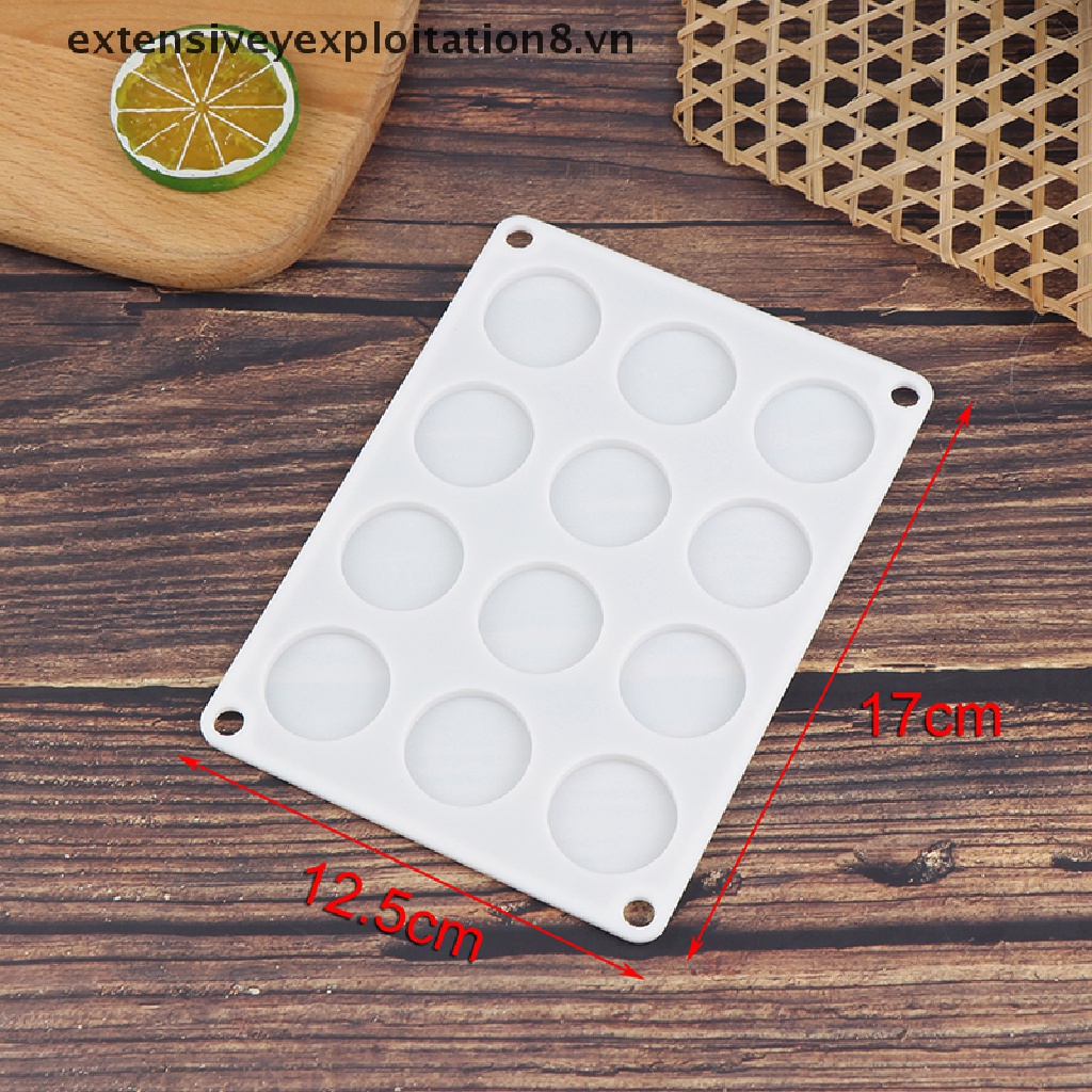 Khuôn Silicone Làm Con Dấu Sáp 12 Ngăn DIY