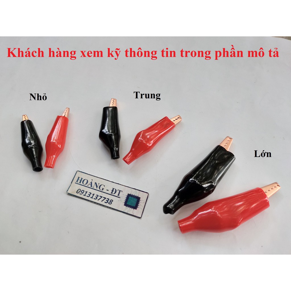 Đầu Kẹp Cá Sấu vỏ bọc cao su 2.5-4.5cm (tự chọn)