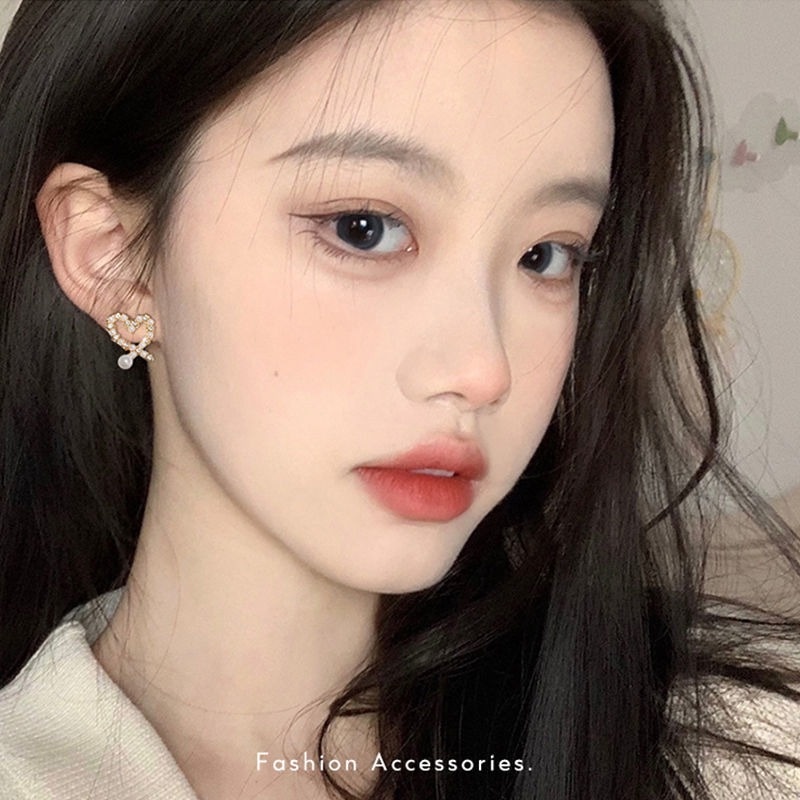 Khuyên Tai Hình Trái Tim Đơn Giản Thời Trang Hàn Quốc Cho Nữ