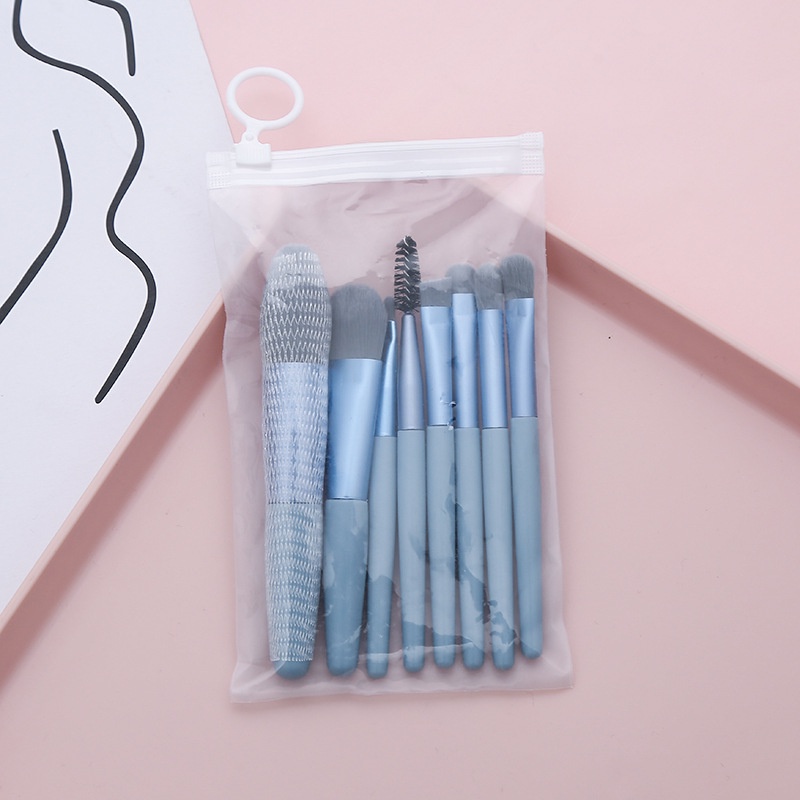 [Hàng mới về] Túi 8 cọ trang điểm du lịch lông mềm thiết kế nhỏ gọn tiện lợi