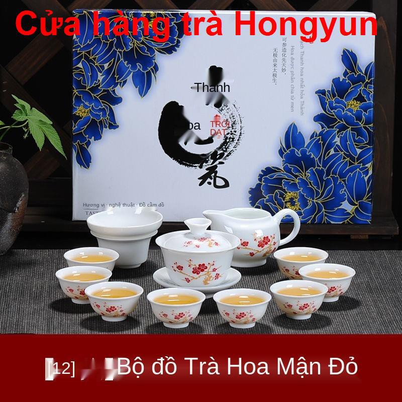 Bộ ấm pha trà Kung Fu Gốm sứ gia dụng Cao trắng Ưu đãi đặc biệt cho bát