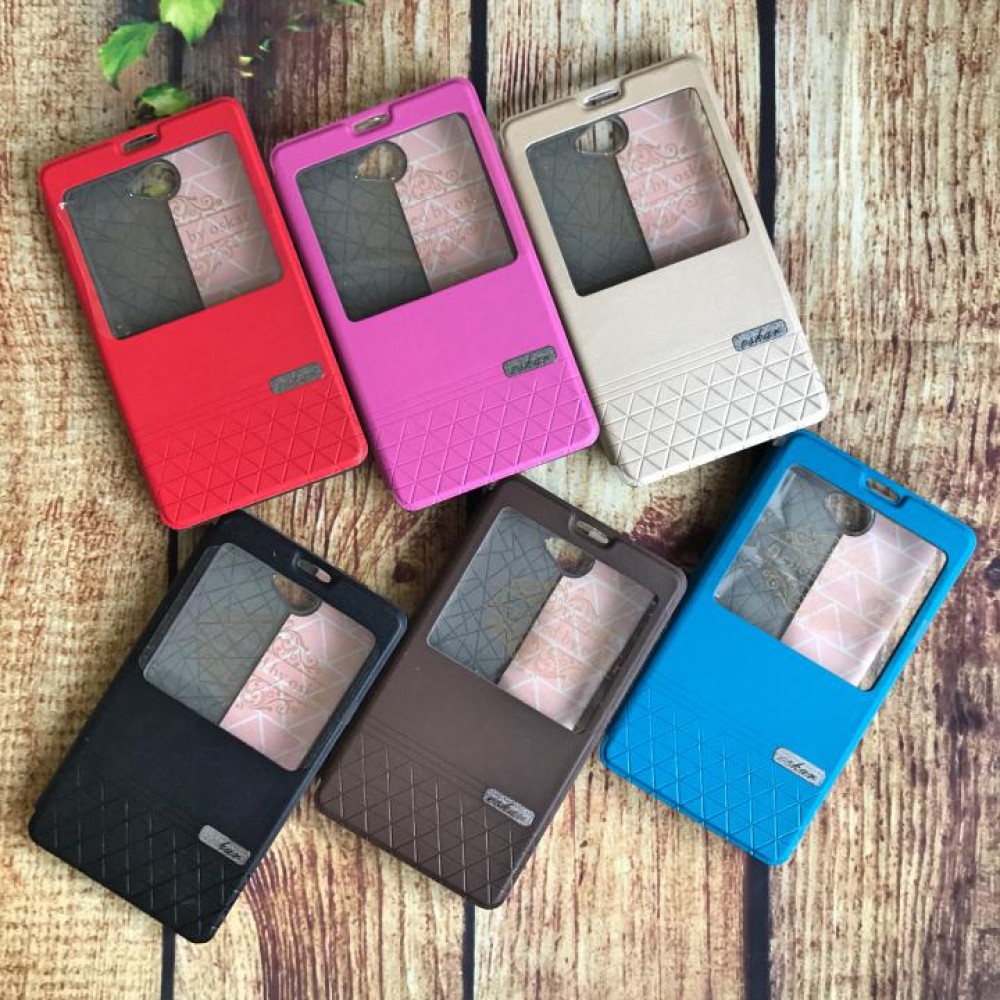 Bao da Sony Xperia E4 hiệu Oskar mẫu sọc tam giác