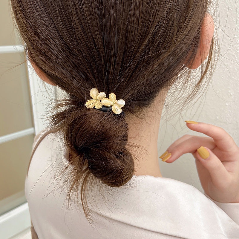 Dây Buộc Tóc Đính Đá Opal 2022 Thiết Kế Đơn Giản Phong Cách Mới