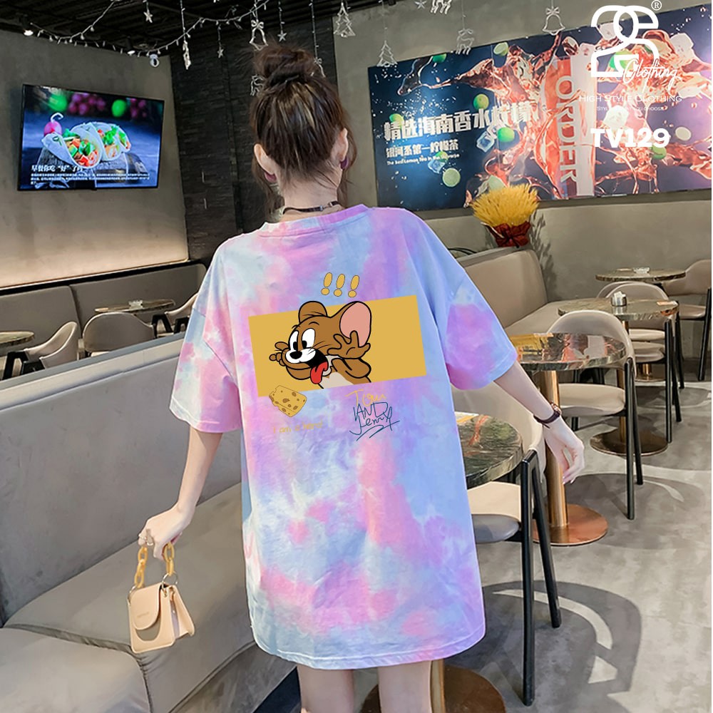 Áo Phom Rộng 2s Clothing Áo Thun Nữ Nam Form Rộng Unisex Basic Streetstyle Nam Nữ Cotton Oversize In Chuột Jerry TV129 | BigBuy360 - bigbuy360.vn