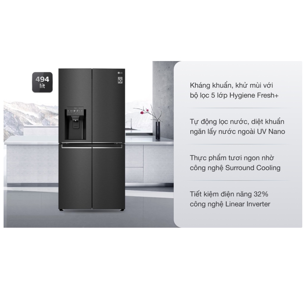 Tủ lạnh LG GR-D22MB   Tủ lạnh LG Tủ lạnh LG French Door 570 Lit  GR-D22MB