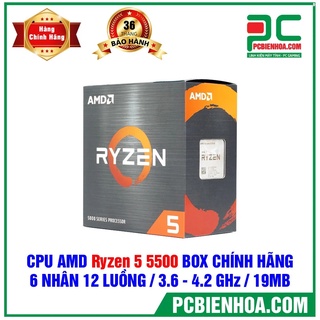CPU- BỘ VI XỬ LÝ AMD RYZEN 5 5500  6 NHÂN 12 LUỒNG 3.6 - 4.2 GHZ 19MB