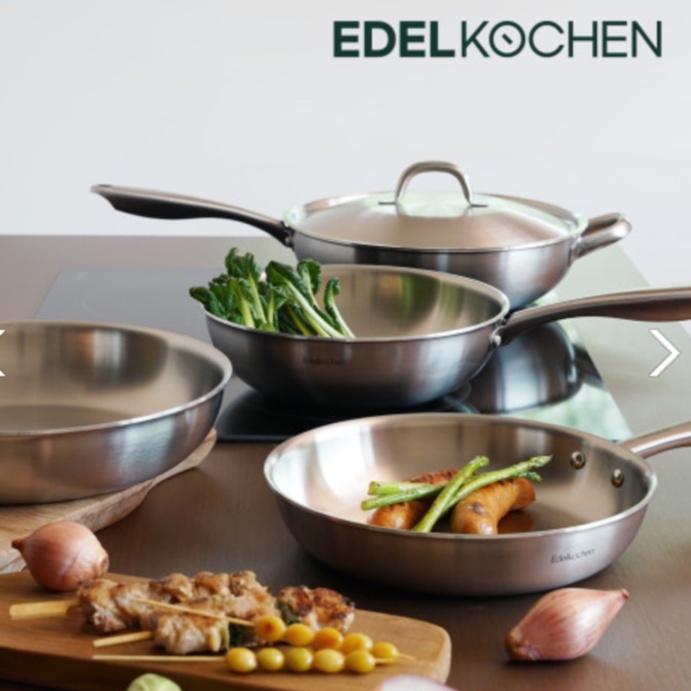 [Mã BMBAU50 giảm 50K đơn 150K] Chảo sâu lòng 5 lớp Edelkochen Hàn Quốc - Size 24/28cm